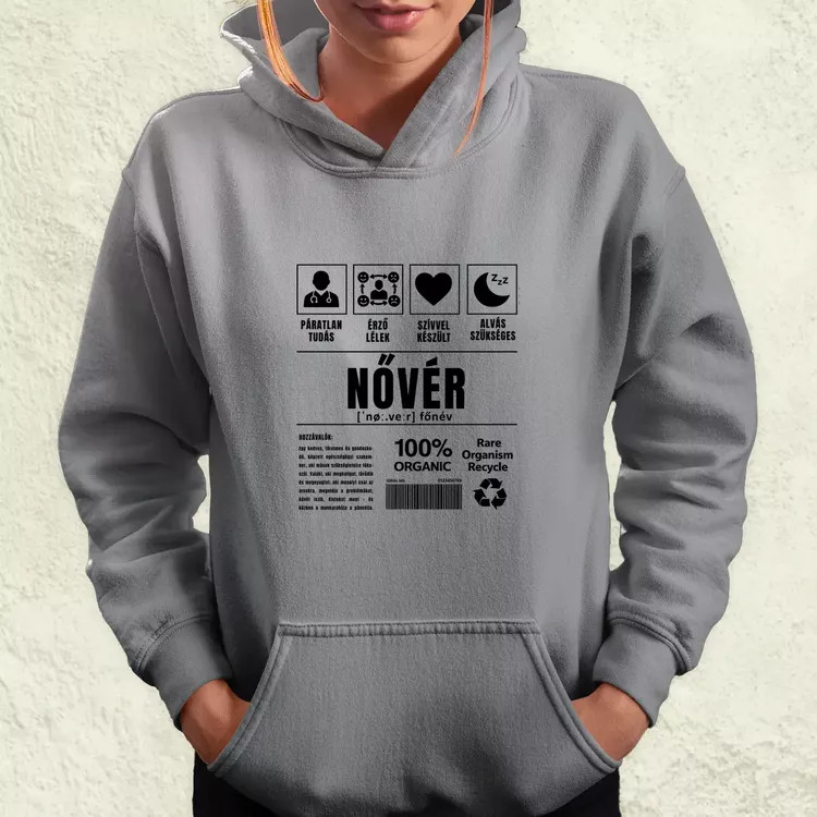 Nővér összetevői fekete női pulóver