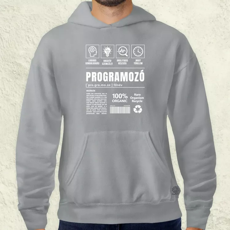 Programozó összetevői fehér férfi pulóver