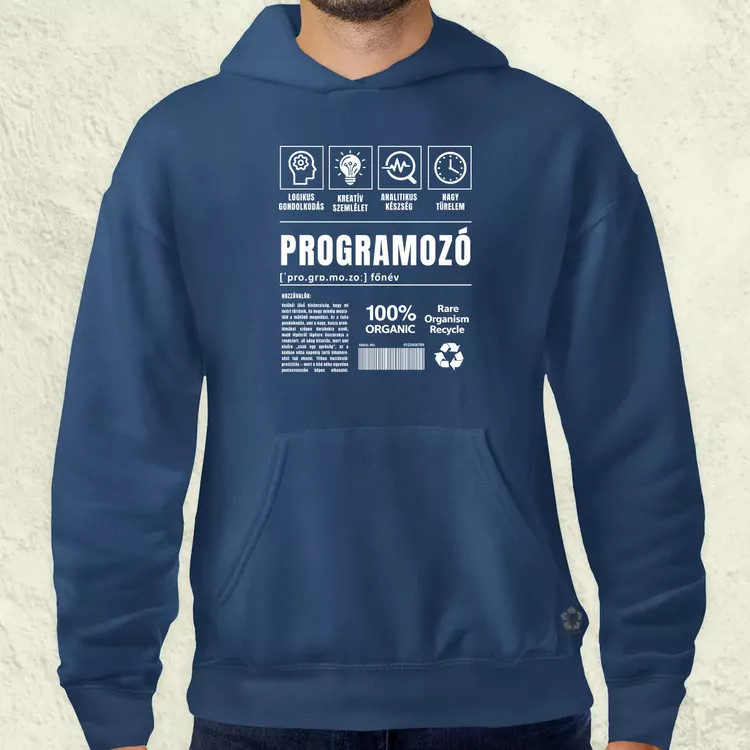 Programozó összetevői fehér férfi pulóver