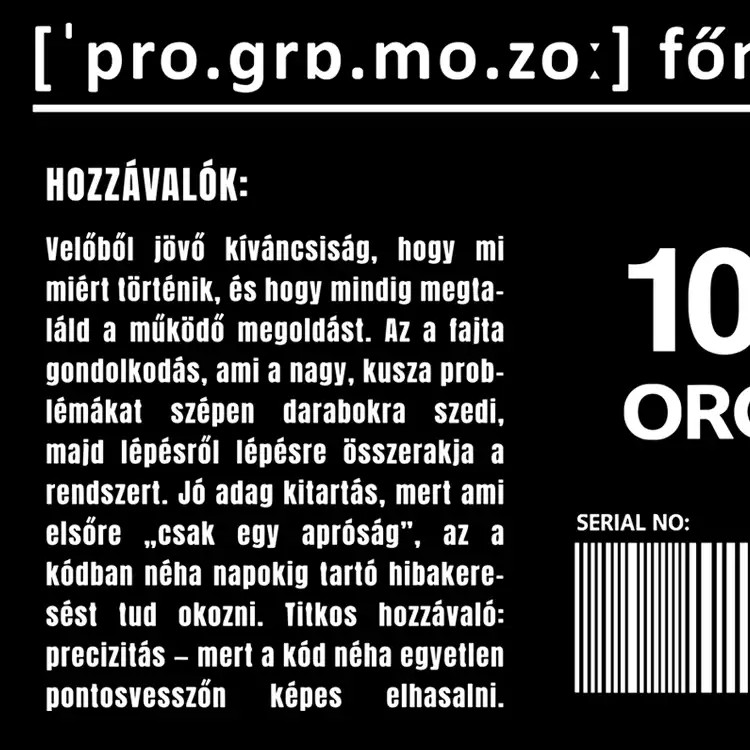 Programozó összetevői fehér női pulóver