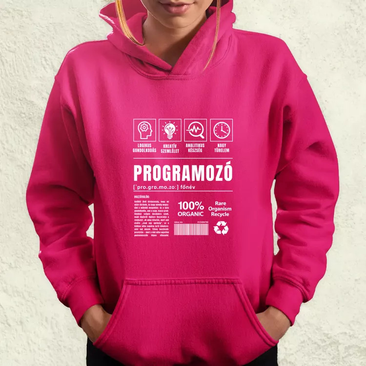 Programozó összetevői fehér női pulóver