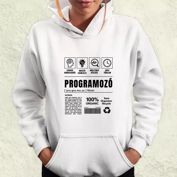 Programozó összetevői fekete női pulóver