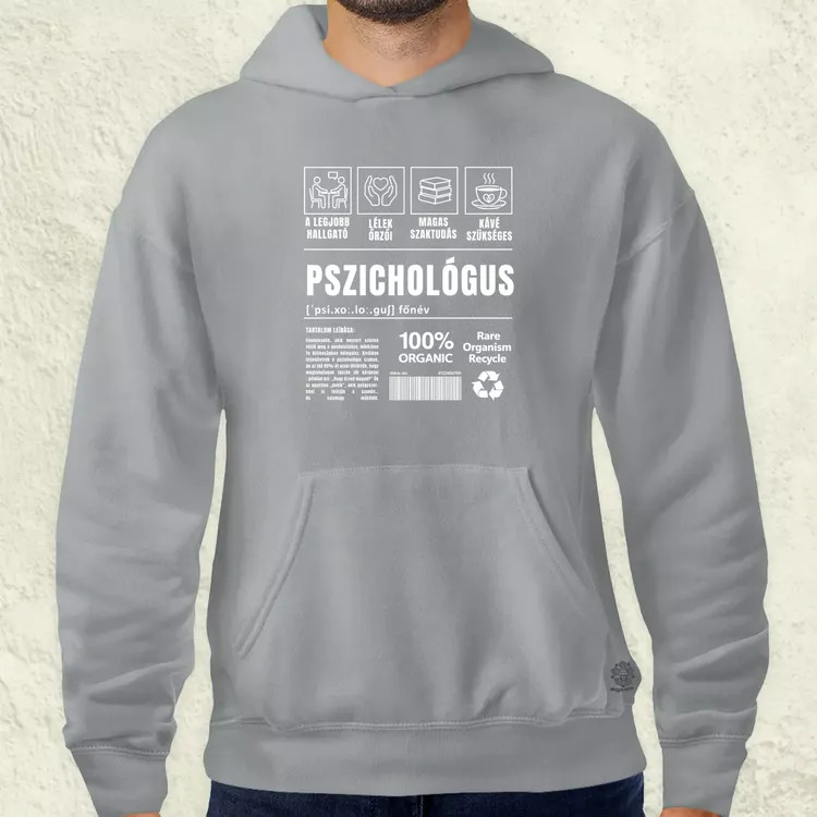 Pszichológus összetevői fehér férfi pulóver