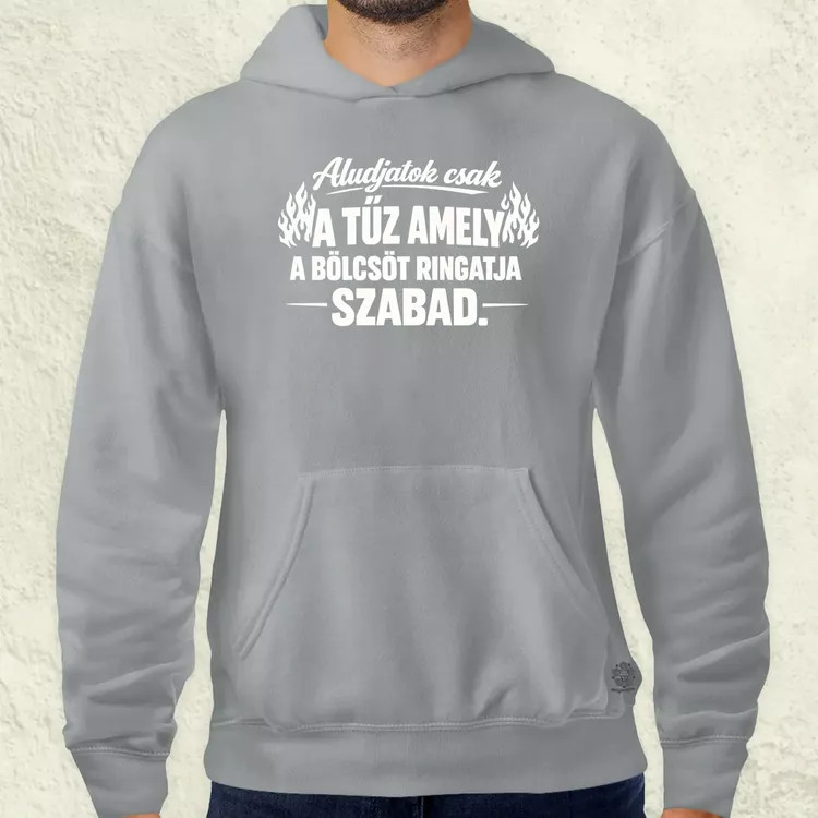 Aludjatok csak fehér férfi pulóver