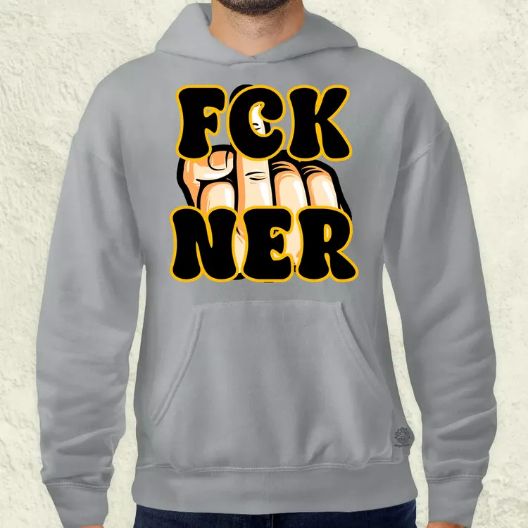 FCK Ner fekete férfi pulóver