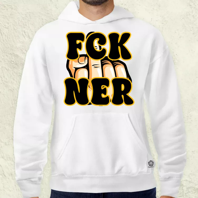 FCK Ner fekete férfi pulóver