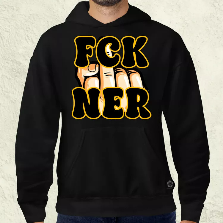 FCK Ner fekete férfi pulóver