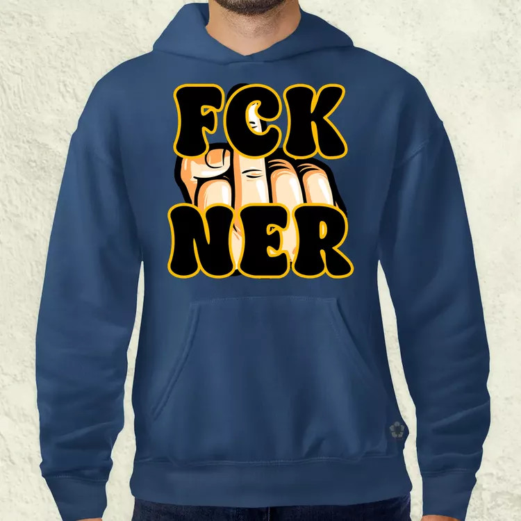 FCK Ner fekete férfi pulóver