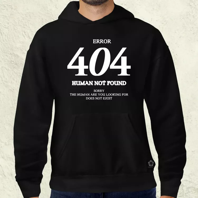 Human not found fehér férfi pulóver