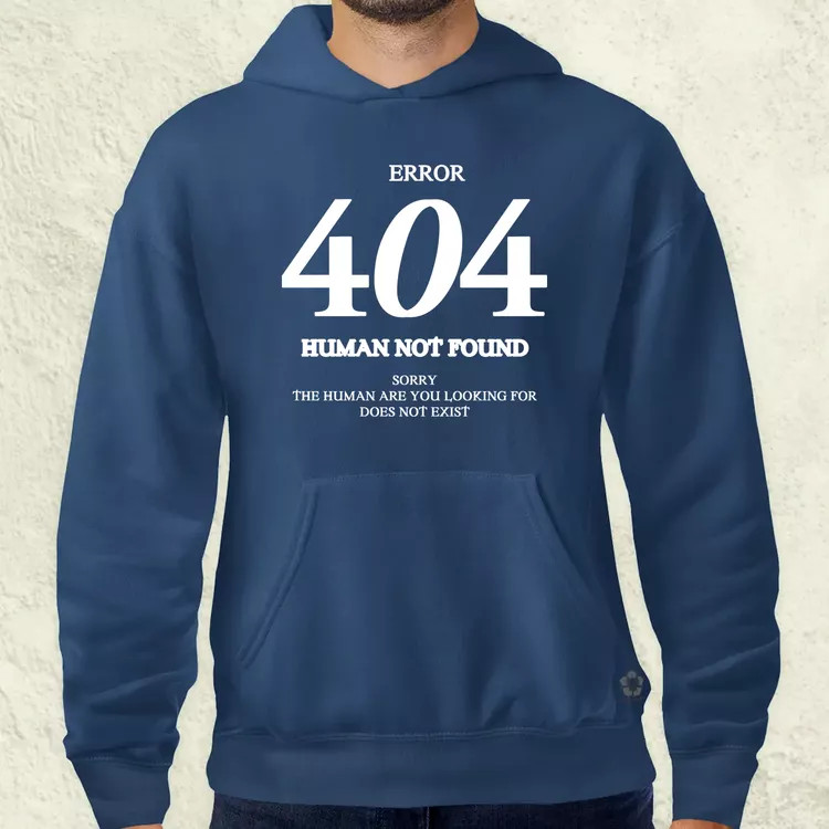 Human not found fehér férfi pulóver