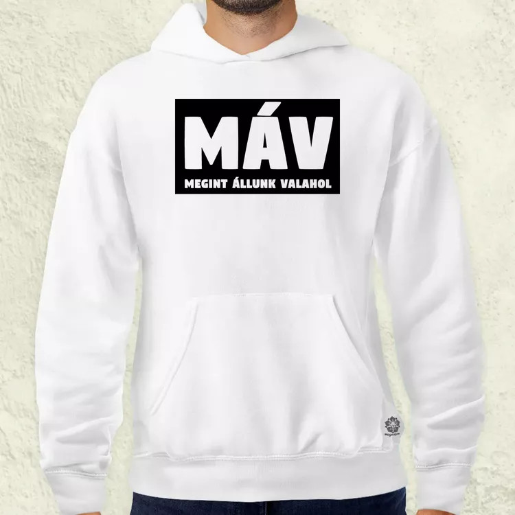 MÁV fekete férfi pulóver