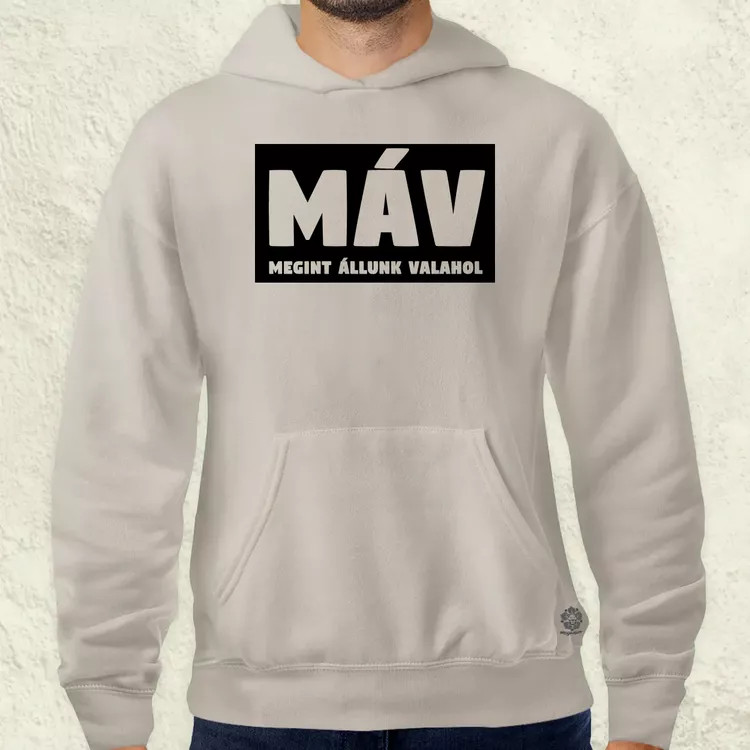 MÁV fekete férfi pulóver