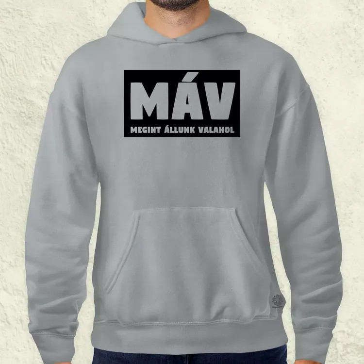 MÁV fekete férfi pulóver