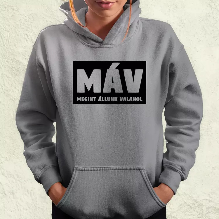 MÁV fekete női pulóver