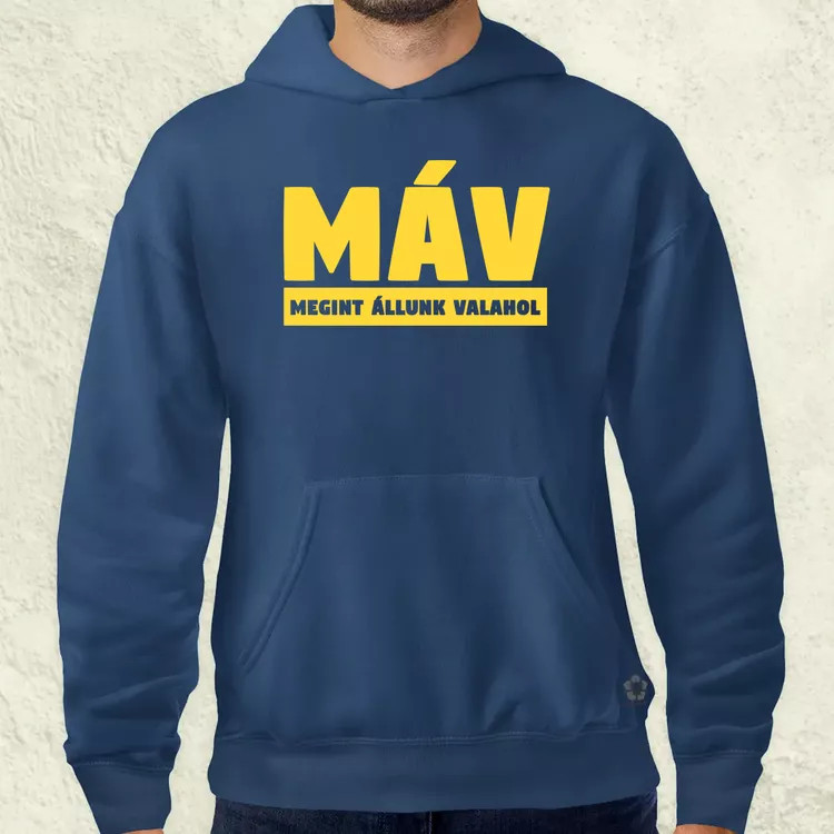 MÁV sárga férfi pulóver