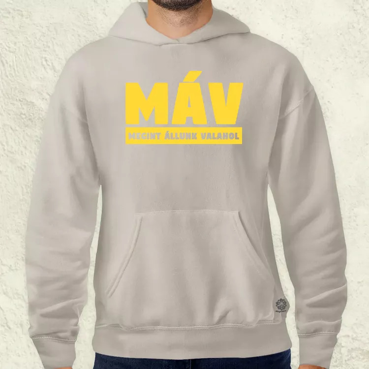 MÁV sárga férfi pulóver