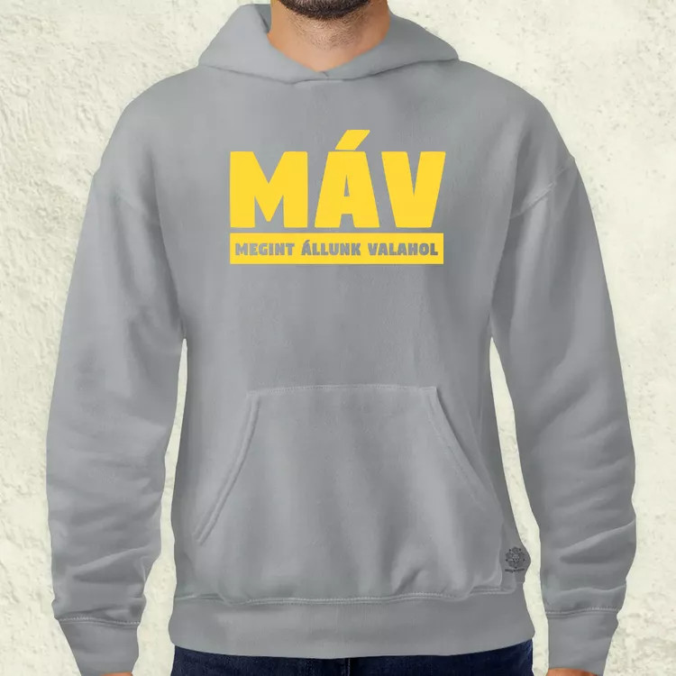 MÁV sárga férfi pulóver