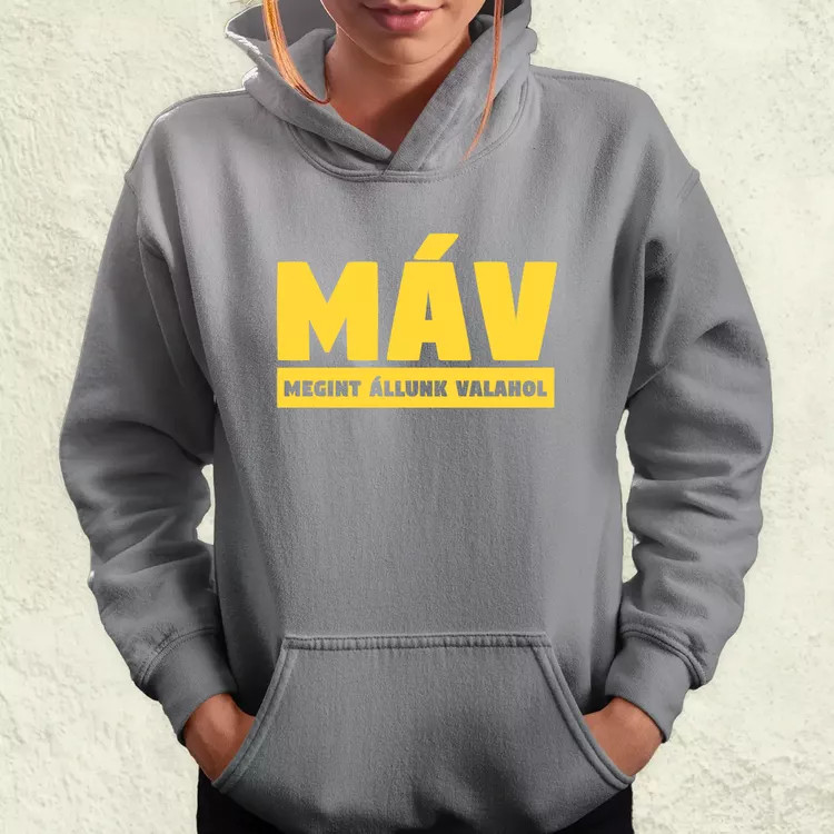 MÁV sárga női pulóver