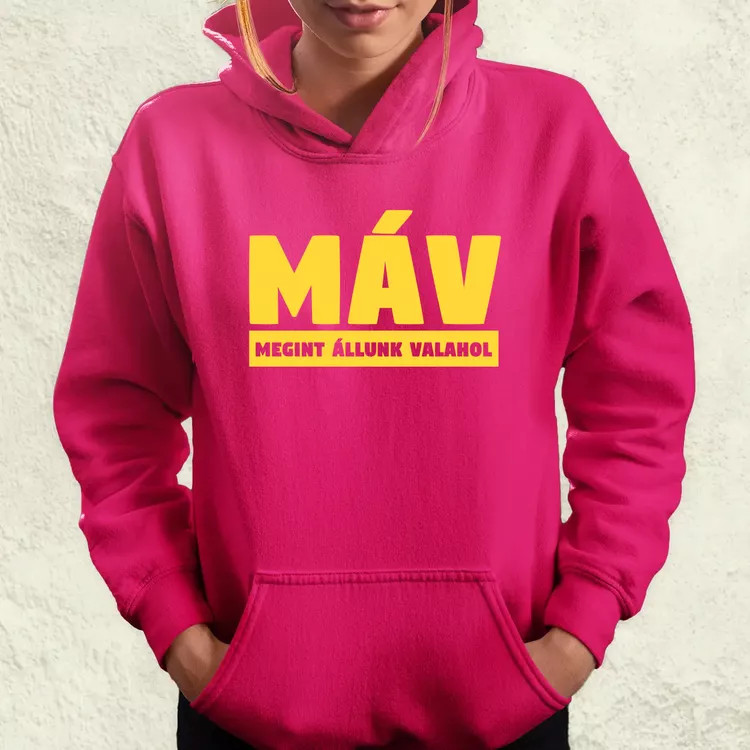 MÁV sárga női pulóver