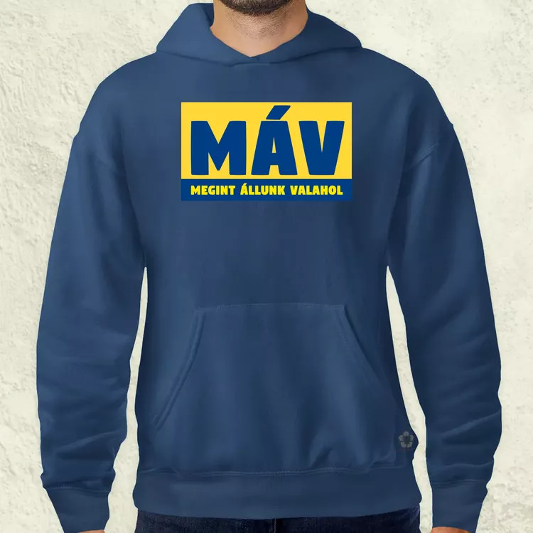 MÁV színes férfi pulóver