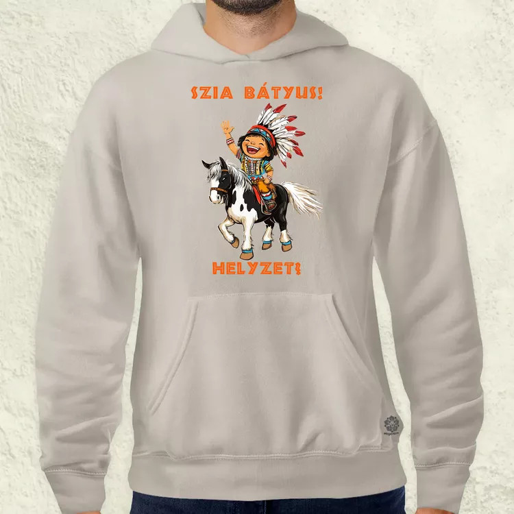 Szia Bátyus! Helyzet? férfi pulóver