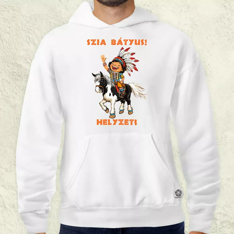 Szia Bátyus! Helyzet? férfi pulóver