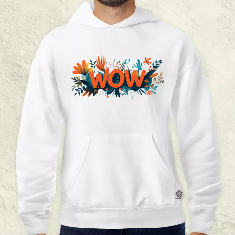 WOW felirat v2 férfi pulóver
