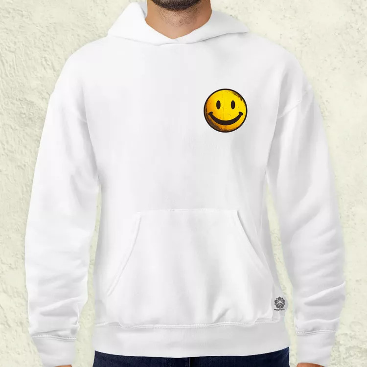 Smile graffiti zseb férfi pulóver
