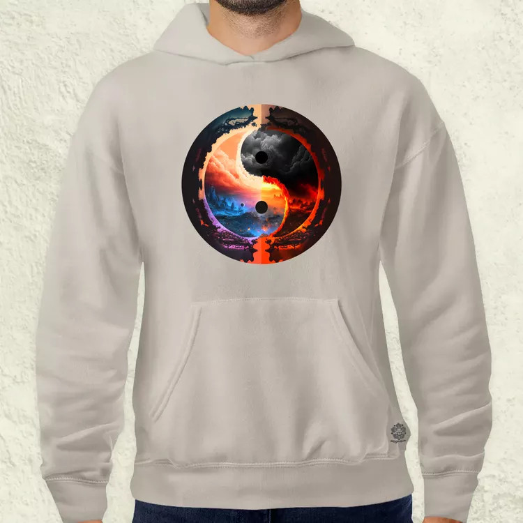 Pokol és menny Yin és Yang v1 férfi pulóver