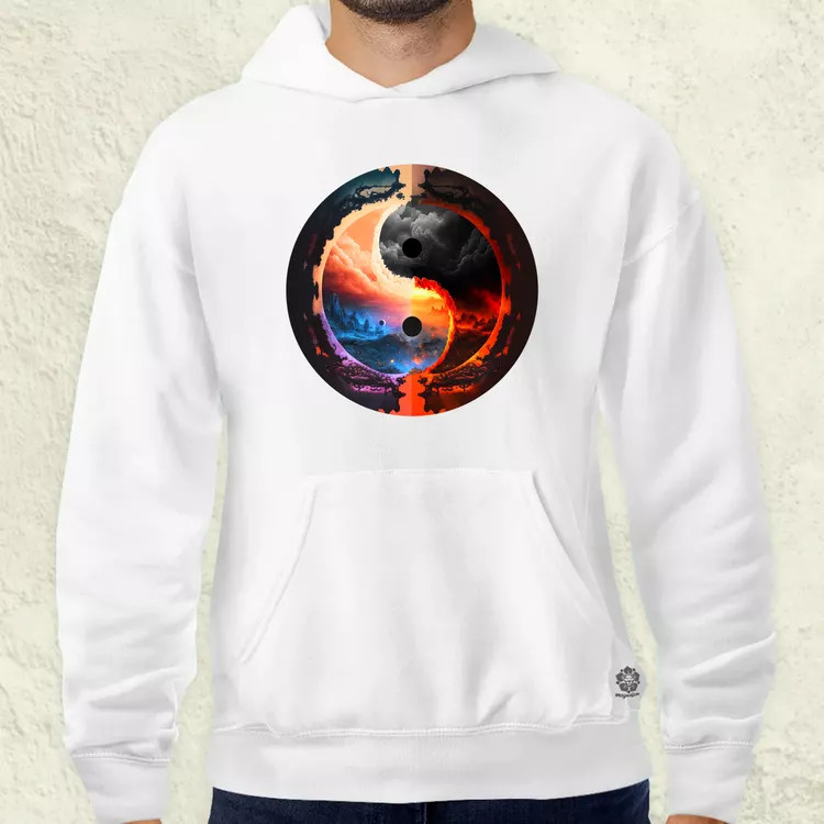 Pokol és menny Yin és Yang v1 férfi pulóver