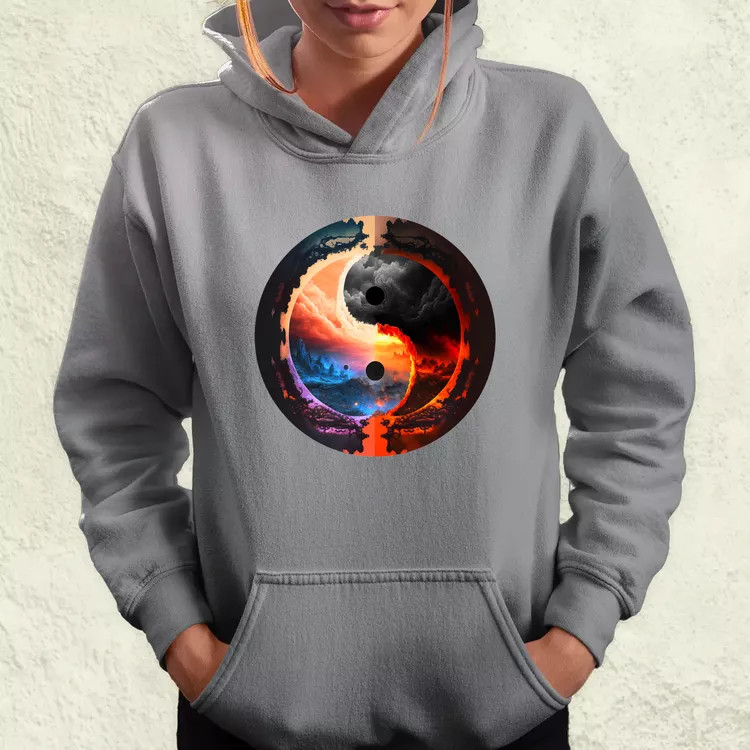 Pokol és menny Yin és Yang v1 női pulóver