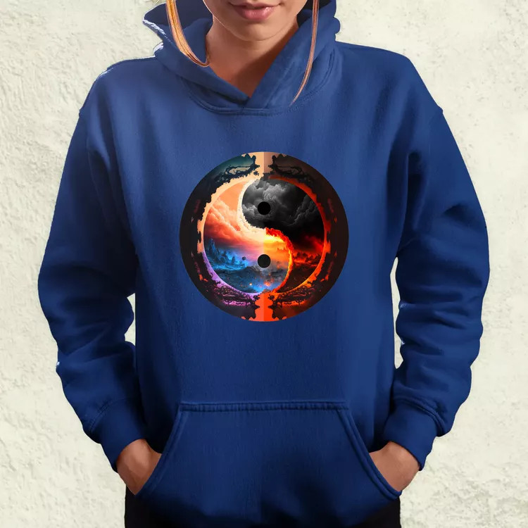 Pokol és menny Yin és Yang v1 női pulóver