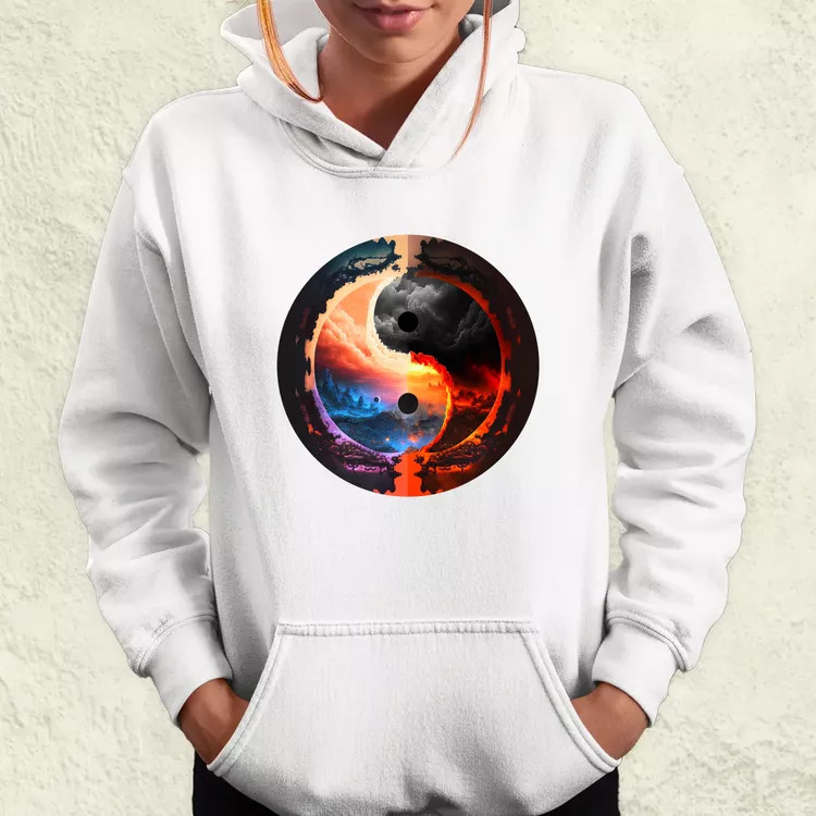 Pokol és menny Yin és Yang v1 női pulóver