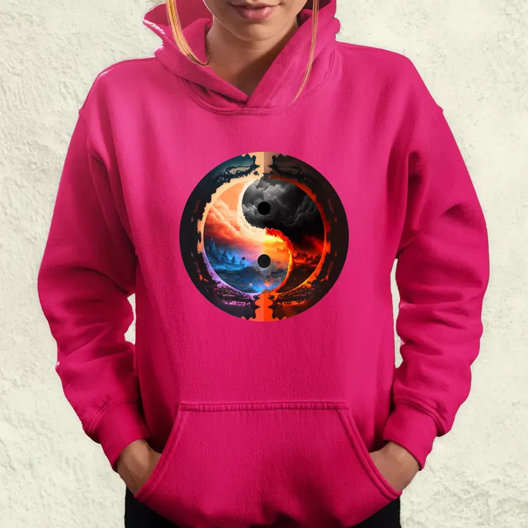 Pokol és menny Yin és Yang v1 női pulóver