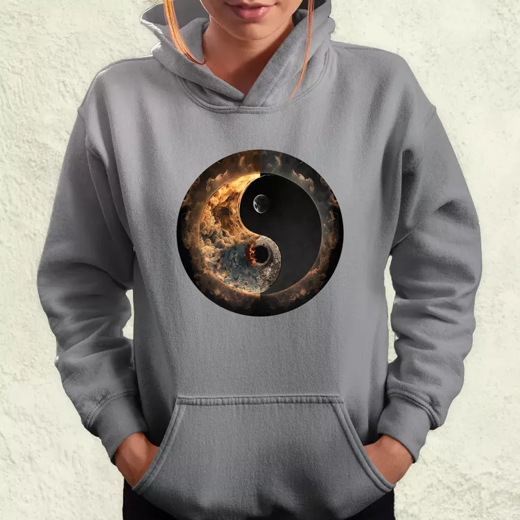 Pokol és menny Yin és Yang v2 női pulóver