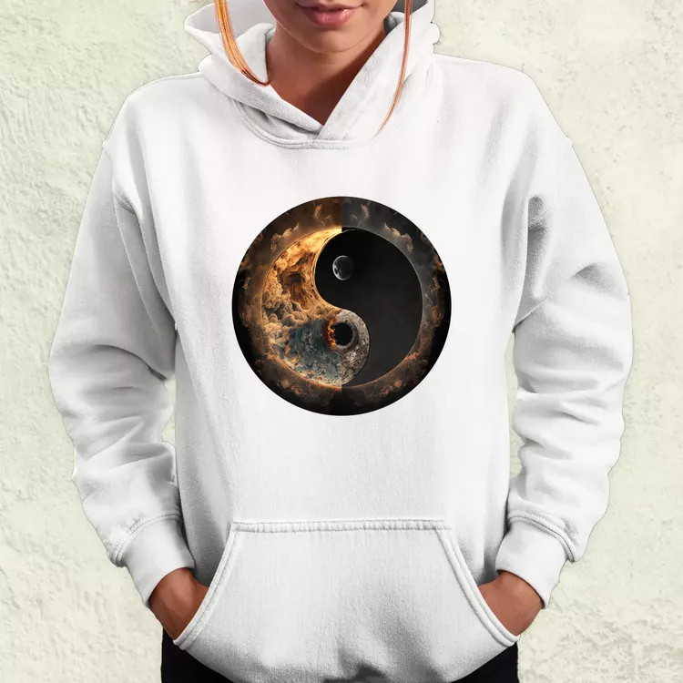 Pokol és menny Yin és Yang v2 női pulóver