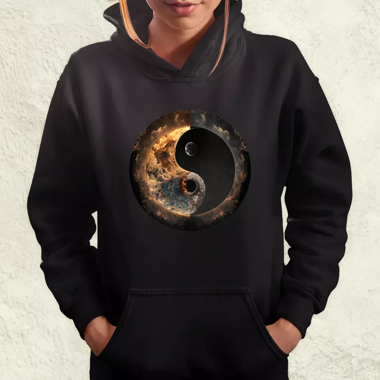 Pokol és menny Yin és Yang v2 női pulóver