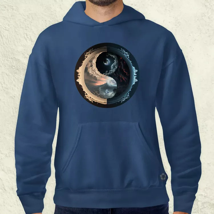 Pokol és menny Yin és Yang v3 férfi pulóver