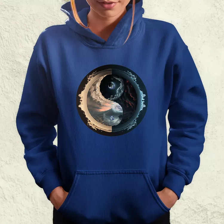 Pokol és menny Yin és Yang v3 női pulóver