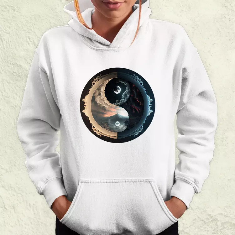 Pokol és menny Yin és Yang v3 női pulóver