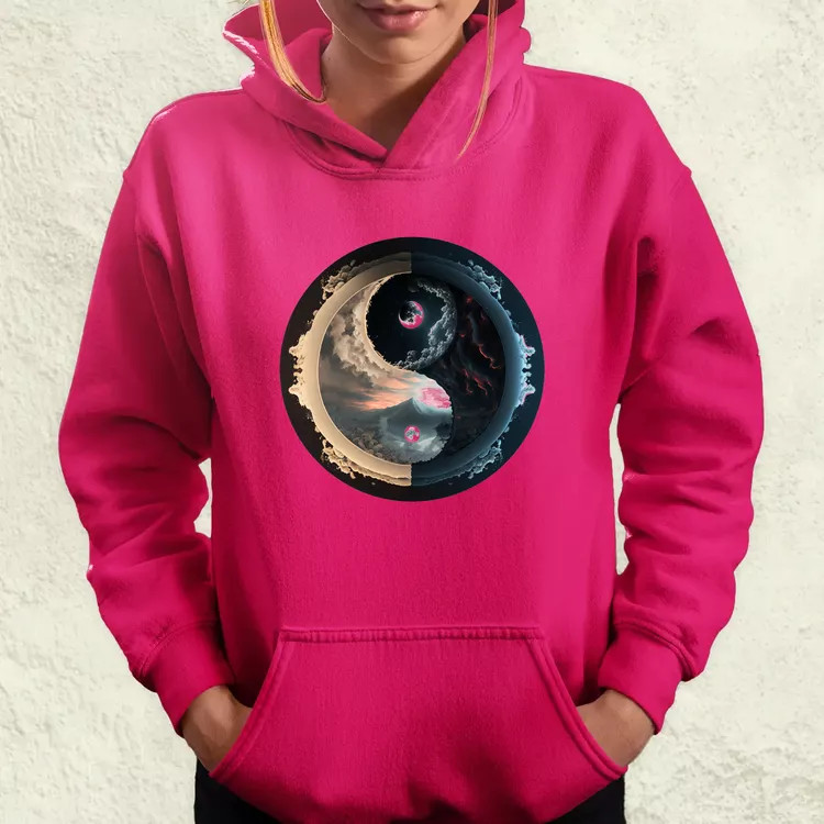 Pokol és menny Yin és Yang v3 női pulóver