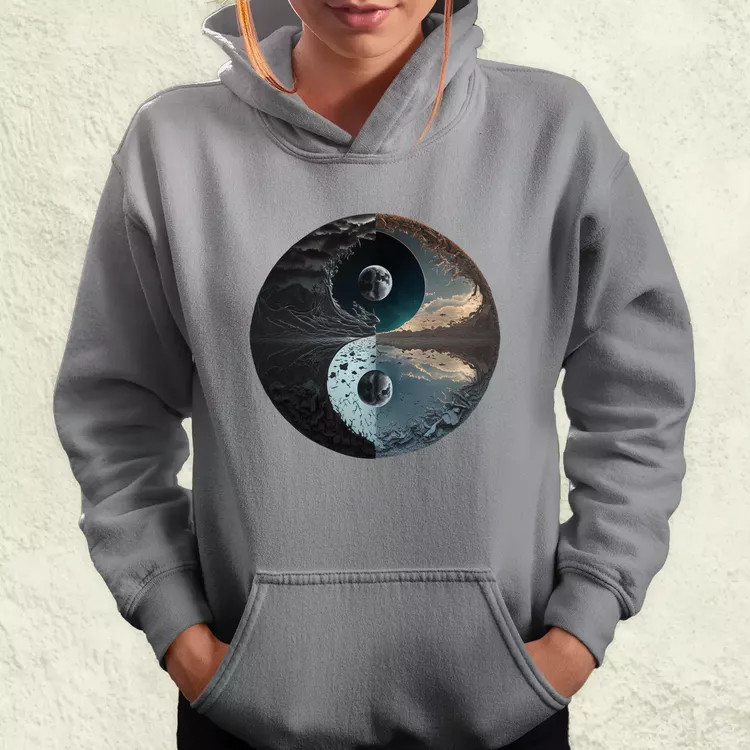 Pokol és menny Yin és Yang v4 női pulóver