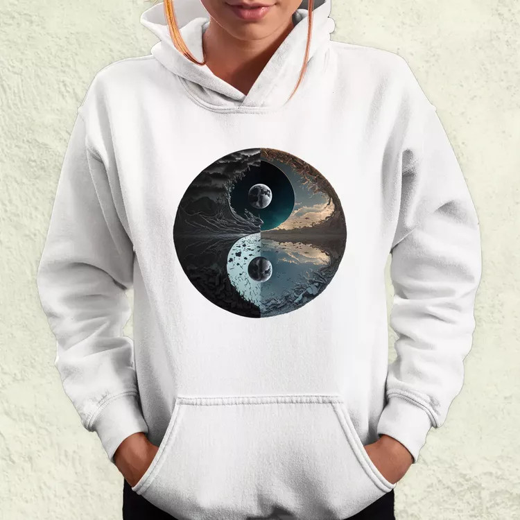 Pokol és menny Yin és Yang v4 női pulóver