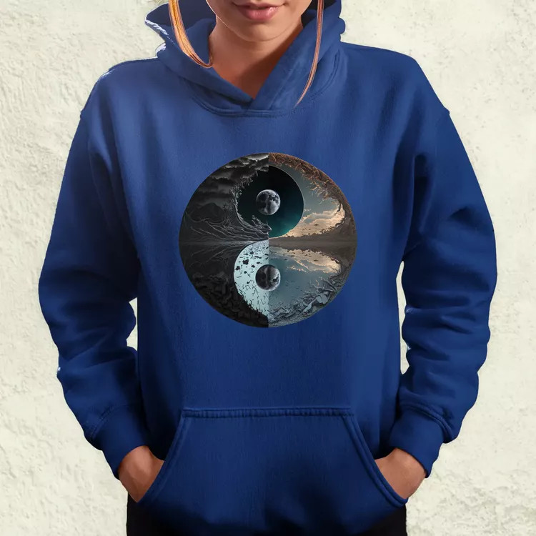 Pokol és menny Yin és Yang v4 női pulóver