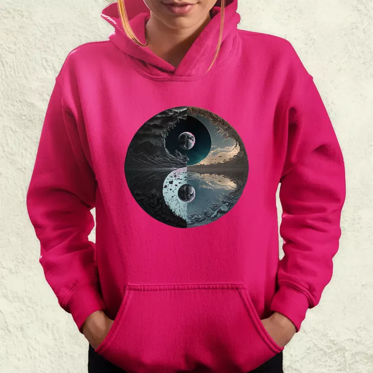 Pokol és menny Yin és Yang v4 női pulóver