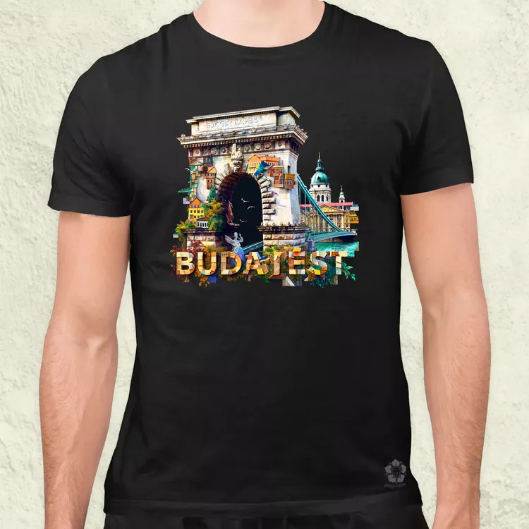 Budapest absztrakt v16 férfi póló