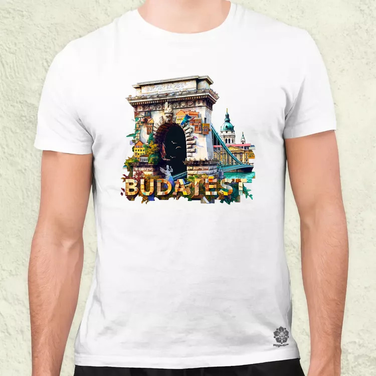 Budapest absztrakt v16 férfi póló