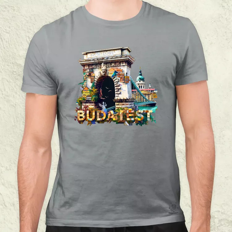 Budapest absztrakt v16 férfi póló