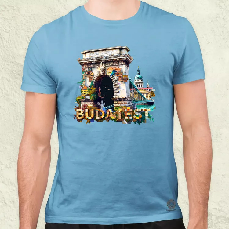 Budapest absztrakt v16 férfi póló