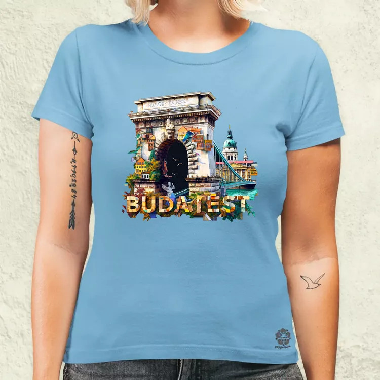 Budapest absztrakt v16 női póló